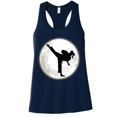 Taekwondo Girl In The Moon Tee Womens Tank Top