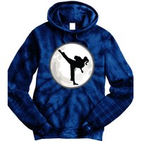 Taekwondo Girl In The Moon Tee Tie Dye Hoodie