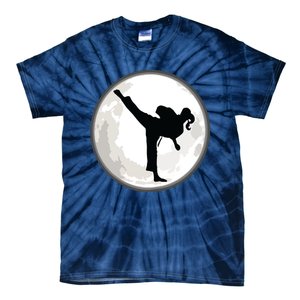 Taekwondo Girl In The Moon Tee Tie-Dye T-Shirt