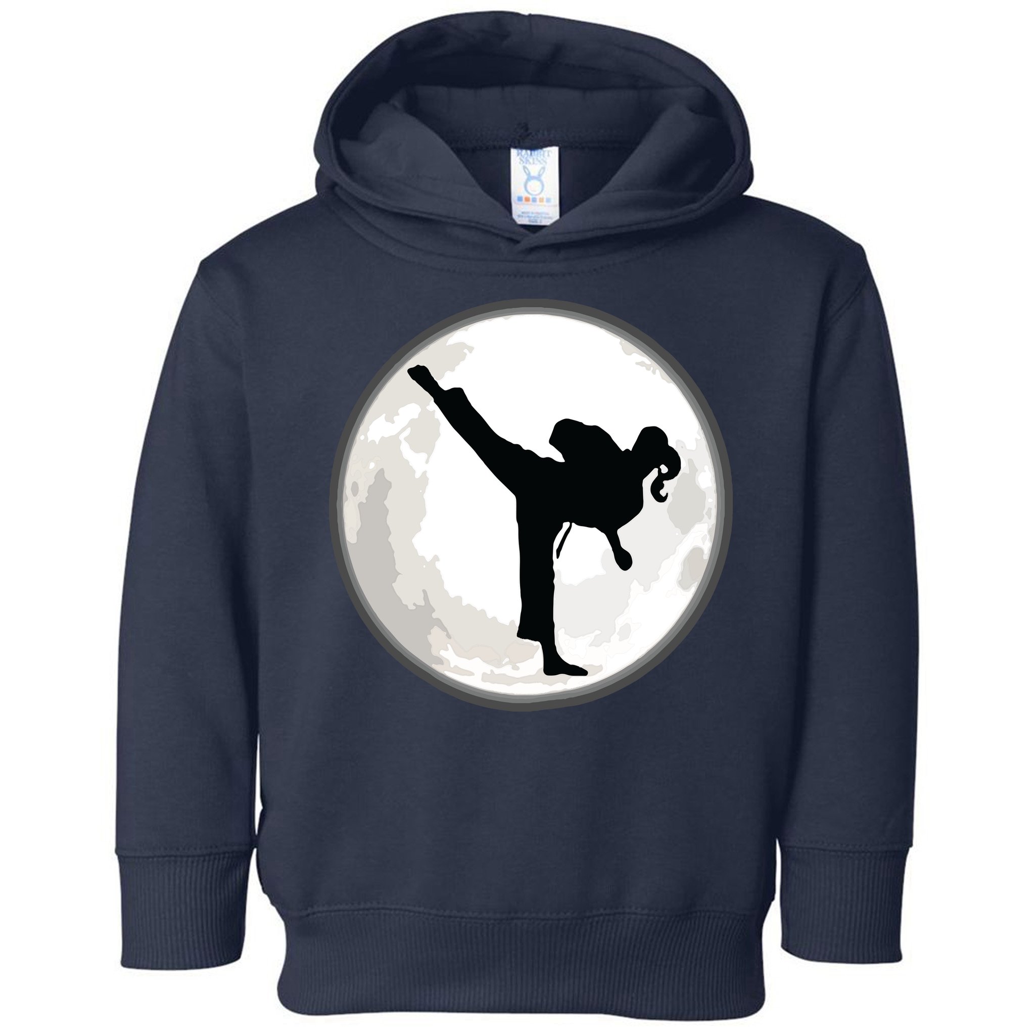 Taekwondo Girl In The Moon Tee Toddler Hoodie