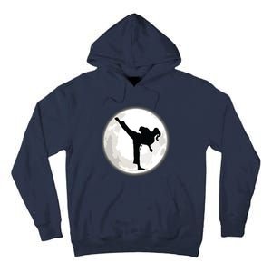 Taekwondo Girl In The Moon Tee Tall Hoodie