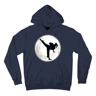 Taekwondo Girl In The Moon Tee Tall Hoodie
