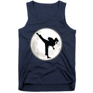 Taekwondo Girl In The Moon Tee Tank Top