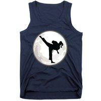 Taekwondo Girl In The Moon Tee Tank Top