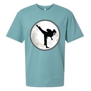 Taekwondo Girl In The Moon Tee Sueded Cloud Jersey T-Shirt