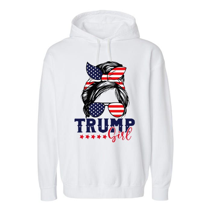 Trump Girl IM Voting Convicted Felon 2024 Vote Trump 45 47 Garment-Dyed Fleece Hoodie