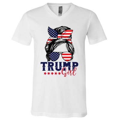 Trump Girl IM Voting Convicted Felon 2024 Vote Trump 45 47 V-Neck T-Shirt