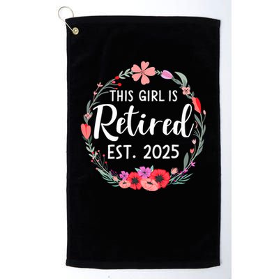 This Girls Is Retired 2025 Floral For Women Retirement Golf Towel