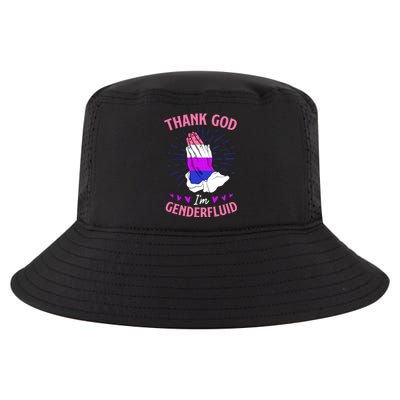 Thank God I'm Genderfluid Christian Pride Cool Comfort Performance Bucket Hat