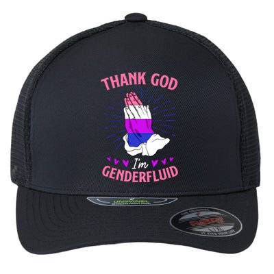 Thank God I'm Genderfluid Christian Pride Flexfit Unipanel Trucker Cap