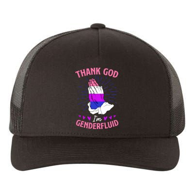 Thank God I'm Genderfluid Christian Pride Yupoong Adult 5-Panel Trucker Hat