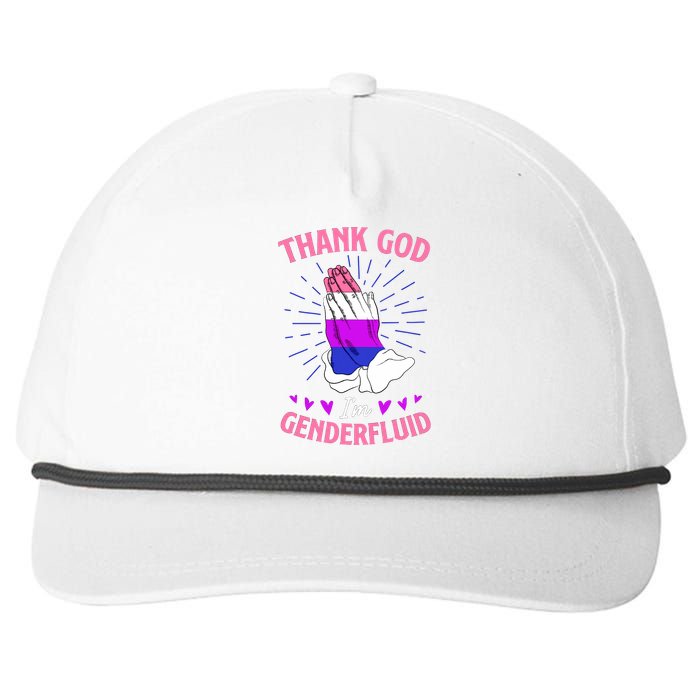 Thank God I'm Genderfluid Christian Pride Snapback Five-Panel Rope Hat