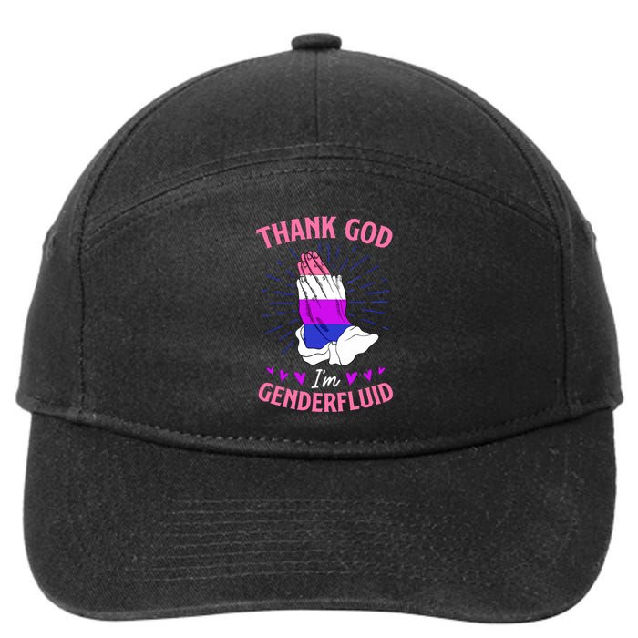 Thank God I'm Genderfluid Christian Pride 7-Panel Snapback Hat