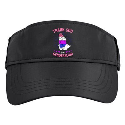 Thank God I'm Genderfluid Christian Pride Adult Drive Performance Visor