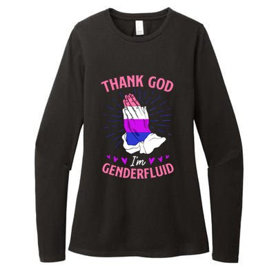 Thank God I'm Genderfluid Christian Pride Womens CVC Long Sleeve Shirt