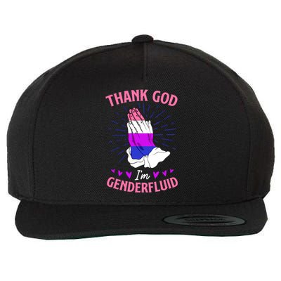 Thank God I'm Genderfluid Christian Pride Wool Snapback Cap