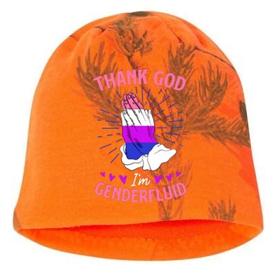 Thank God I'm Genderfluid Christian Pride Kati - Camo Knit Beanie