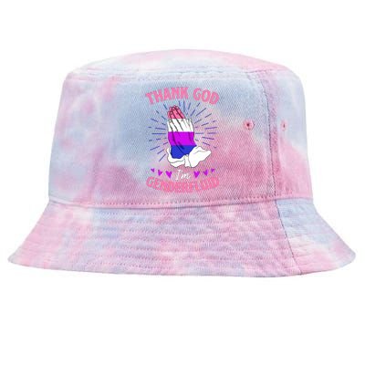 Thank God I'm Genderfluid Christian Pride Tie-Dyed Bucket Hat