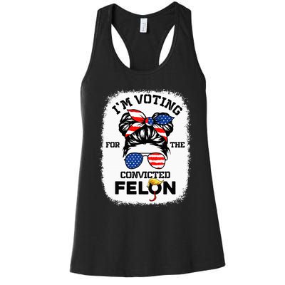 Trump Girl Im Voting Convicted Felon 2024 Women's Racerback Tank