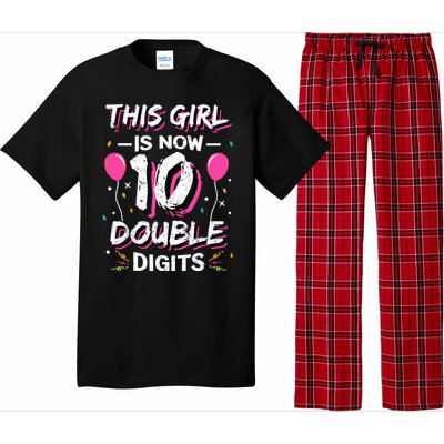 This Girl Is Now 10 Double Digits 10th birthday Gift Pajama Set