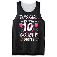 This Girl Is Now 10 Double Digits 10th birthday Gift Mesh Reversible Basketball Jersey Tank