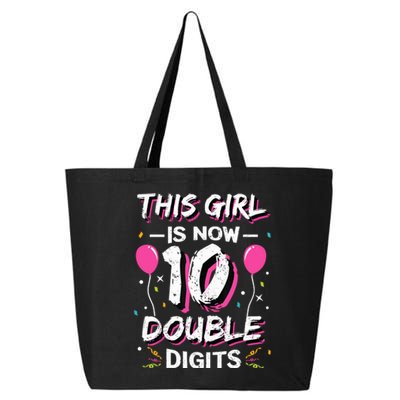 This Girl Is Now 10 Double Digits 10th birthday Gift 25L Jumbo Tote