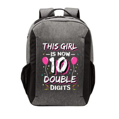 This Girl Is Now 10 Double Digits 10th birthday Gift Vector Backpack