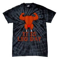 Thanksgiving Gym It's Leg Day Turkey Tie-Dye T-Shirt