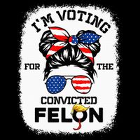 Trump Girl IM Voting Convicted Felon 2024 Vote Trump 45 47 Tie-Dye Long Sleeve Shirt