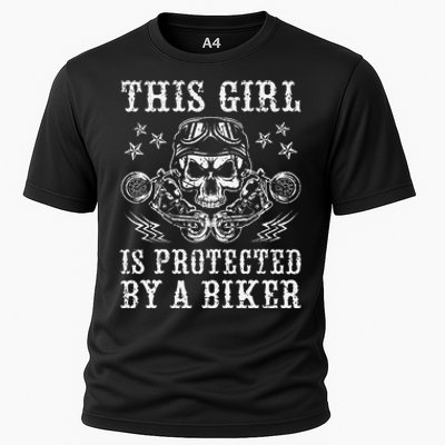 This Girl Is Protected By A Biker Cooling Performance Crew T-Shirt