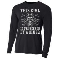 This Girl Is Protected By A Biker Cooling Performance Long Sleeve Crew