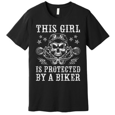 This Girl Is Protected By A Biker Premium T-Shirt