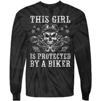 This Girl Is Protected By A Biker Tie-Dye Long Sleeve Shirt