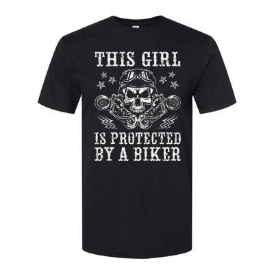 This Girl Is Protected By A Biker Softstyle CVC T-Shirt