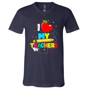 Teens Graduation I Heart My Teachers I Love My Teachers V-Neck T-Shirt