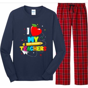 Teens Graduation I Heart My Teachers I Love My Teachers Long Sleeve Pajama Set