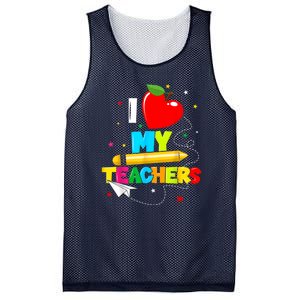 Teens Graduation I Heart My Teachers I Love My Teachers Mesh Reversible Basketball Jersey Tank