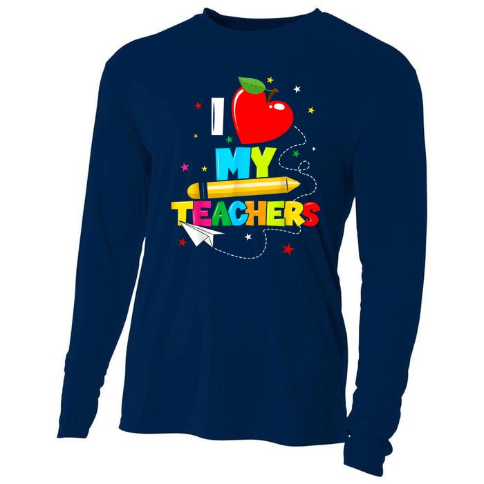 Teens Graduation I Heart My Teachers I Love My Teachers Cooling Performance Long Sleeve Crew