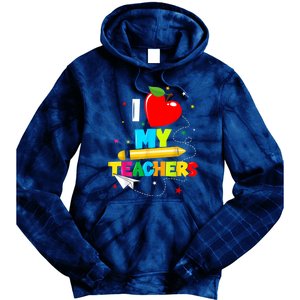 Teens Graduation I Heart My Teachers I Love My Teachers Tie Dye Hoodie