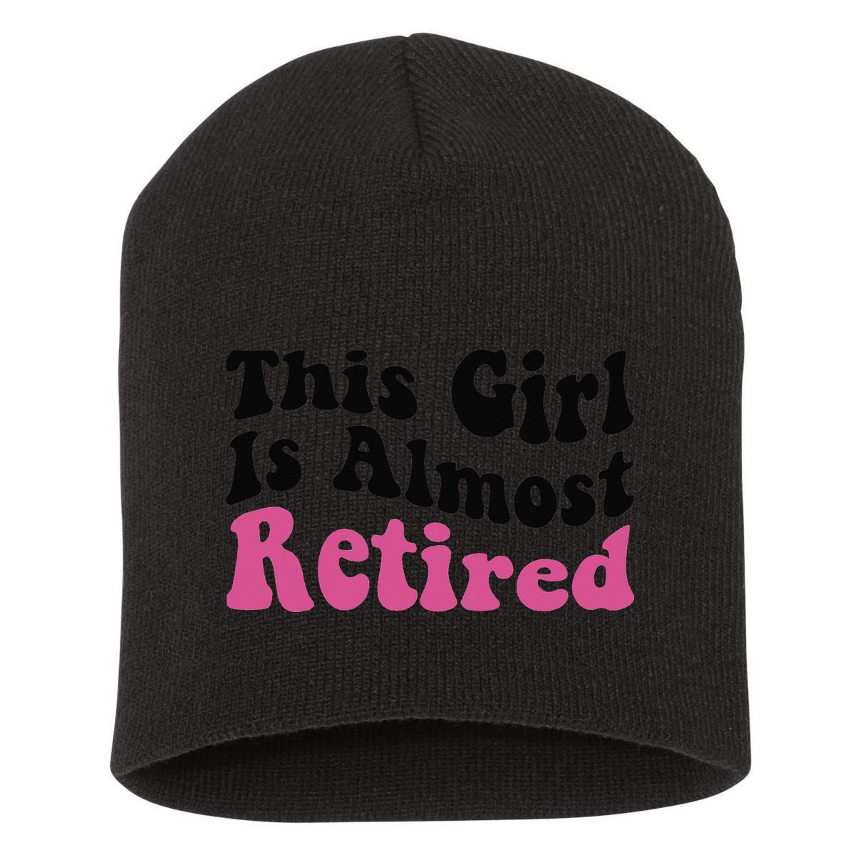 This Girl Is Almost Retired Retiring Soon Retirement Goose Short Acrylic Beanie