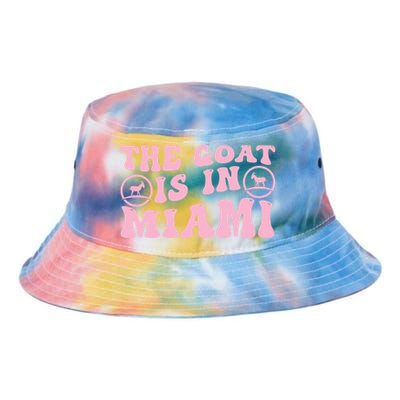 The Goat Is In Miami Funny Tie Dye Newport Bucket Hat