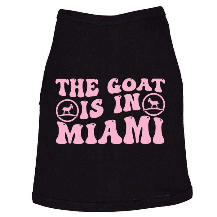 The Goat Is In Miami Funny Doggie Tank