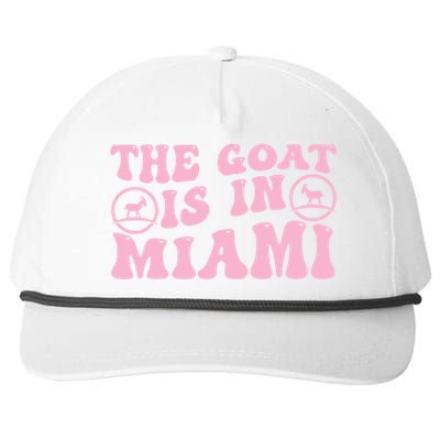 The Goat Is In Miami Funny Snapback Five-Panel Rope Hat