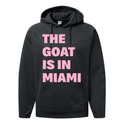 The Goat Is In Miami Funny Performance Fleece Hoodie