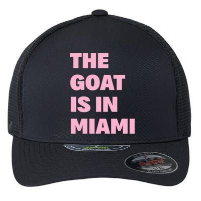 The Goat Is In Miami Funny Flexfit Unipanel Trucker Cap