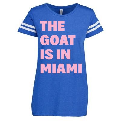 The Goat Is In Miami Funny Enza Ladies Jersey Football T-Shirt