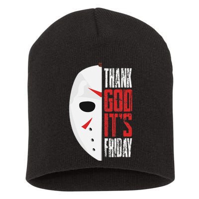 Thank God Its Friday Halloween Horror Scary Movies Short Acrylic Beanie