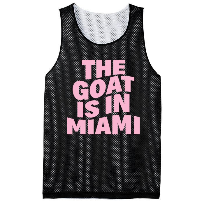 The Goat Is In Miami Funny Mesh Reversible Basketball Jersey Tank