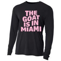 The Goat Is In Miami Funny Cooling Performance Long Sleeve Crew