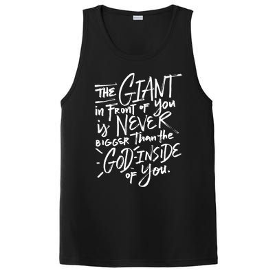 The Giant In Front Of You Is Never Bigger Than The God Gift PosiCharge Competitor Tank